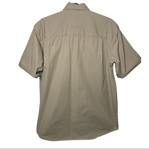 Orvis Men’s Tan Cargo Outdoor Fishing Shirt Short Sleeve Button Down Size Large - Picture 4 of 5